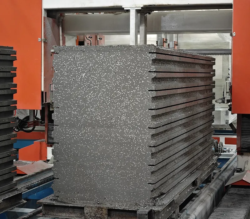 Ligne Production de Panneaux en Béton avec Billes de PSE Intégré